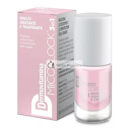 Dermovitamina Micoblock 3in1 Hidratáló és Légáteresztő Körömlakk Világos Rózsaszín, 5ml