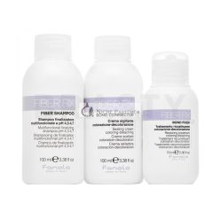   Fanola Fiber Fix Professional Intro Kit készlet kémiailag kezelt hajra 70 ml + 100 ml + 100 ml