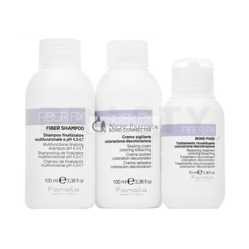 Fanola Fiber Fix Professional Intro Kit Set für chemisch behandeltes Haar 70 ml + 100 ml + 100 ml