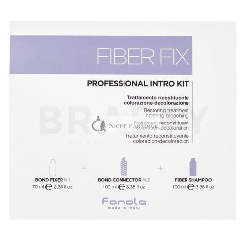 Fanola Fiber Fix Professional Intro Kit készlet kémiailag kezelt hajra 70 ml + 100 ml + 100 ml