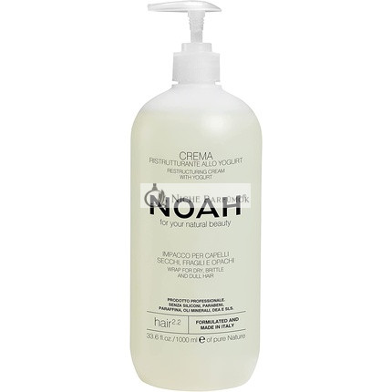 NOAH 2.2 Újrastrukturáló Krém Joghurtal 1000ml - Olaszországban Készült Állatkísérlet Mentes, SLS és Parabén Mentes, Nickel Tesztelt