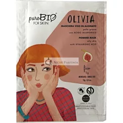   PuroBio Olivia Feigen-Alginat-Gesichtsmaske für fettige Haut mit grünem Tee