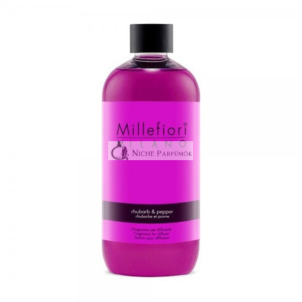 Millefiori Milano Aroma Diffúzor Utántöltő Természetes Rabarbara és Bors, 500 ml