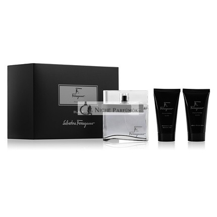 Salvatore Ferragamo F By Ferragamo Black - Eau De Toilette 100ml + Tusfürdő 75ml + Borotválkozás Utáni Balzsam 75ml