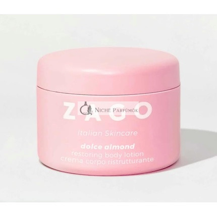 Zago Milano DOLCE ALMOND Újraépítő Testápoló Krém Vegan, Olaszországban Készült, 250ml