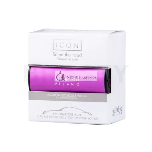 Millefiori Milano Icon Car Air Freshener Magnolia Blossom & Wood Classic Purple