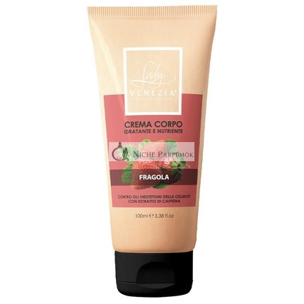 LADY VENEZIA Hidratáló és Tápláló Testkrém a Narancsbőr Ellen - Eper, 100 ml