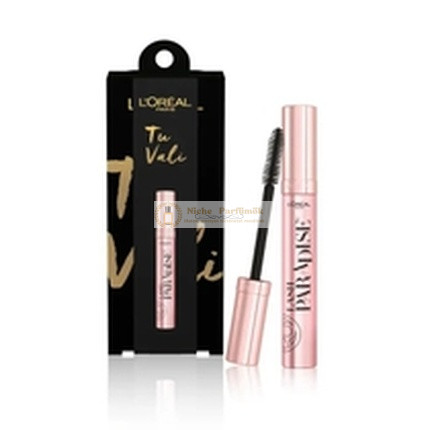 L'Oreal Paris Ajándékdoboz Fekete Volumennövelő és Hosszabbító Szempillaspirál Lash Paradise Ricinus Olajjal