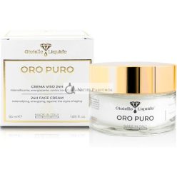   Arcápoló Krém Érett Bőrre Azonnali Lifting Hatással, Kolloid Arany, Anti-aging, Hialuronsav, Betaine és Damaszkuszi Rózsa Víz, 50ml