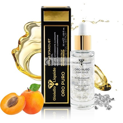 Silber Stardust Glow Oil Nährendes Gesichtsöl mit reinem Silber und konzentrierten Ölen, ideal für Dermaroller, feuchtigkeitsspendendes Gesichtsöl 30ml
