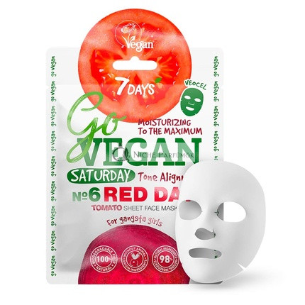 Vegán Arcpakolás Szépség Paradicsom Cékla Laminária Gyömbér Kivonat Organikus Természetes Összetevőkkel Minden Bőrtípusra, 25g
