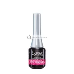  ESTROSA Félig Tartós Gél Körömlakk Csillámmal Rózsaszín Gyémánt Króm, 15ml
