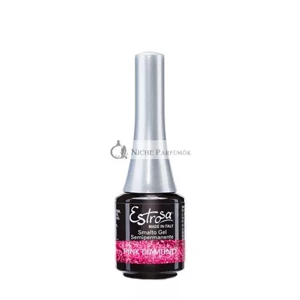 ESTROSA Félig Tartós Gél Körömlakk Csillámmal Rózsaszín Gyémánt Króm, 15ml