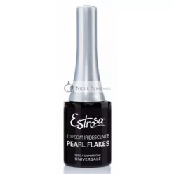   Estrosa Félig Tartós Fedőlakk 14ml Gyöngyház Flitterekkel