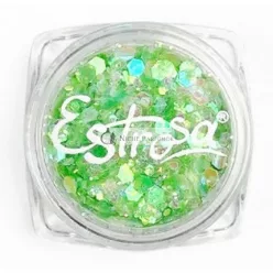 ESTROSA PAILETTE GLOW FLUORESCENTI 7795 Körömlakk - Zöld