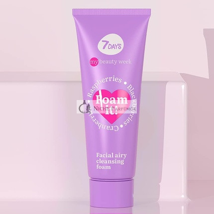 7DAYS Arctisztító Hab Minden Bőrtípusra Hidratáló Tisztító Hab Málna, Feketeáfonya, Áfonya, Cranberry és Fekete Ribizli Kivonattal 80ml