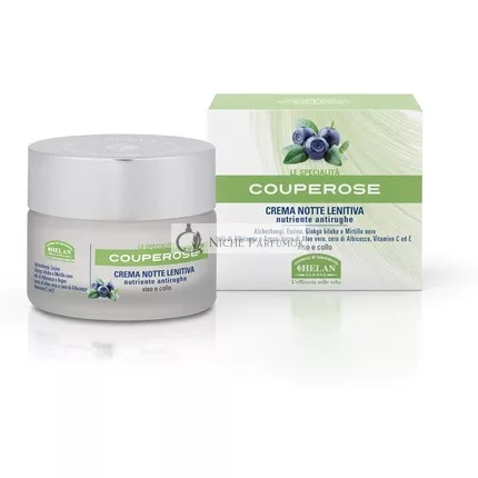Helan Couperose Beruhigende Gesichtscreme für die nächtliche Hautpflegeroutine mit Vitamin C & E, Arganöl, Aloe Vera Butter, 50ml