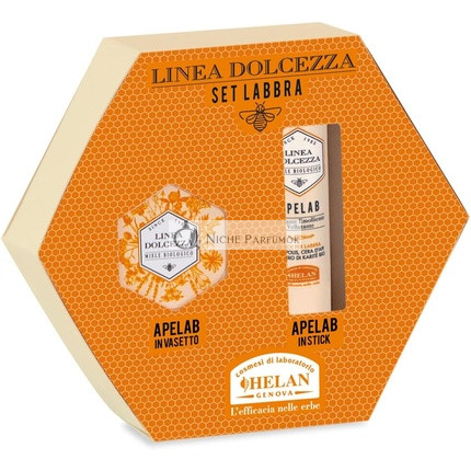 Helan Linea Dolcezza Ajkápoló Ajándékcsomag Hidratáló Ajkbalzsam Stift 4ml Shea Vaj Méhviasz Ajkakrém 15ml Ricinus Olaj Száraz Bőr Nyugtató Kezelés, Olaszország