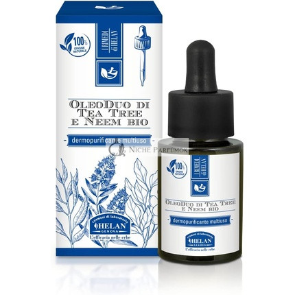 Helan I Rimedi Organikus Neem Olaj és Teafa Olaj a Bőr Tisztításához 15ml - Olaszországból