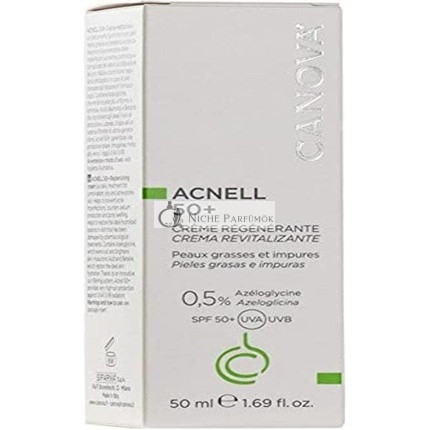 Acnell 50+ Krémzselé Arcápoló Kombinált Olajos és Pattanásos Bőrre, 50 ml