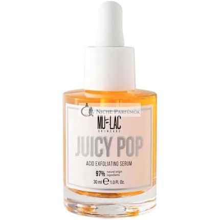 Mulac Cosmetics Juicy Pop Savanyú Hámlasztó Szérum Vegán Savakkal, 30ml
