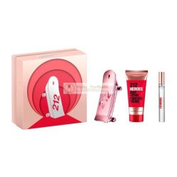   Herrera 212 Heroes Készlet: EDP Spray 80ml, Testápoló 100ml, Rollon 10ml