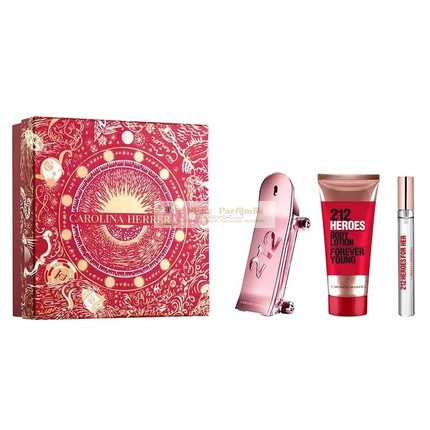 Carolina Herrera 212 Heroes Nőknek Eau de Parfum Vaporizer 80ml, Testápoló 100ml, Roll-On 10ml