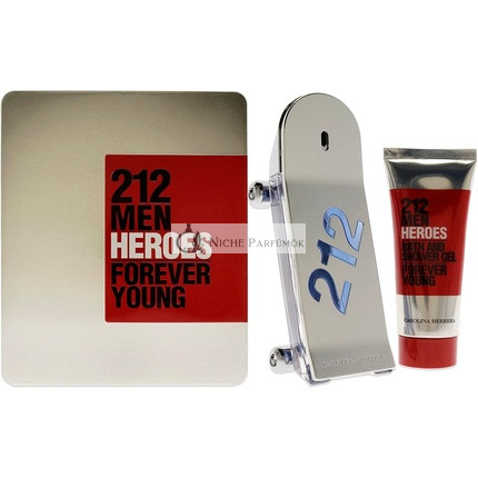 Carolina Herrera 212 Heroes Ajándékcsomag: Eau De Toilette 90ml - Testradír 100ml