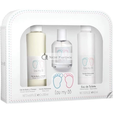 Eau my BB Eau de Toilette Szett 60ml, Fürdőgél és Sampon 200ml, Hidratáló Lotion 200ml