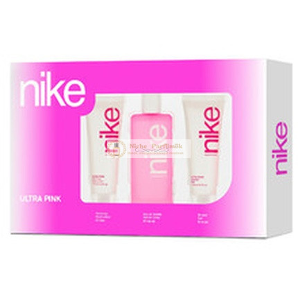 Nike Ultra Pink Damen Geschenkset Edt 100 Ml, Duschgel 75 Ml, Körperlotion 75 Ml