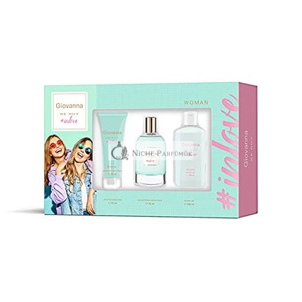 Giovanna De Ruy In Love Ajándékcsomag Nőknek, 100ml + Testápoló 75ml + Fürdőgél 100ml