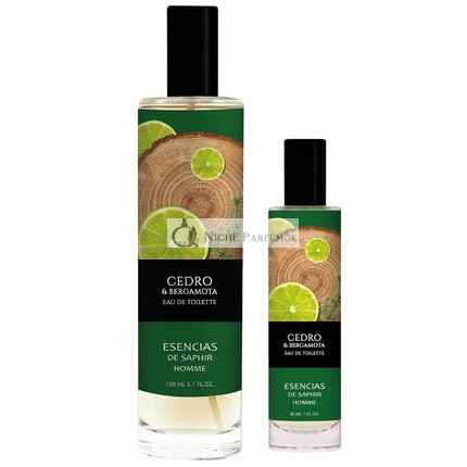 PARFUMS SAPHIR Parfümcsomag 100ml + 30ml Zafír, Cédrus és Bergamot Esszenciák