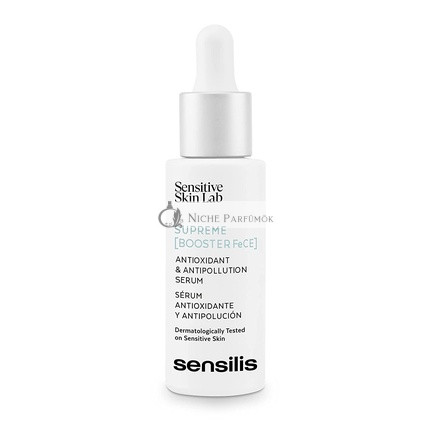 Sensilis Supreme Booster FeCE Antioxidáns és Szennyeződés Elleni Szérum Hyaluronsavval és C-vitaminnal, 30ml