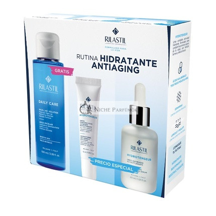 Rilastil Hydrotenseur Feuchtigkeitsspendendes Anti-Aging Serum + Augenbereich Reparatur + Kostenfreies Tägliches Pflege-Mizellenwasser