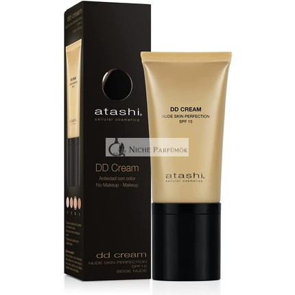 Atashi Anti-Aging DD Cream Behandlung ohne Makeup Farbe Retinol Airless Nude Beige SPF15 50ml