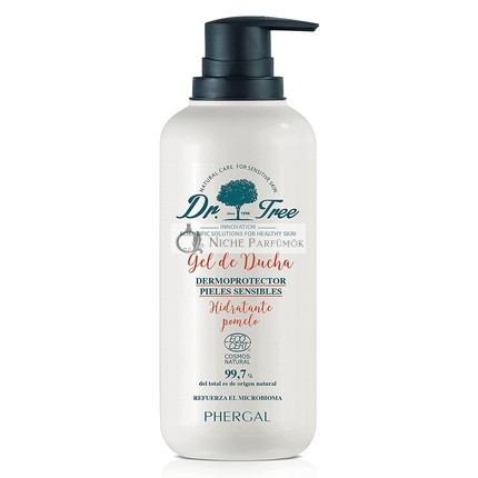 Dr. Tree Feuchtigkeitsspendendes und Thermoschutz-Duschgel für empfindliche oder atopische Haut 500ml Grapefruit-Duft