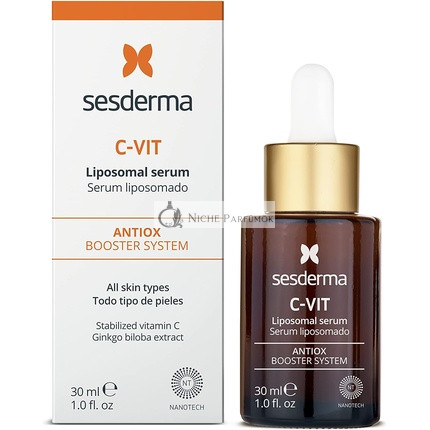 Sesderma C-Vit Liposzómás Szérum Hidratált és Ragyogó Bőrért Antioxidáns Szérum Az Öregedés Első Jelei Pigmentáció Ellen Vitamin C Szérum Az Arcra Professzionális Bőrápolás 30ml