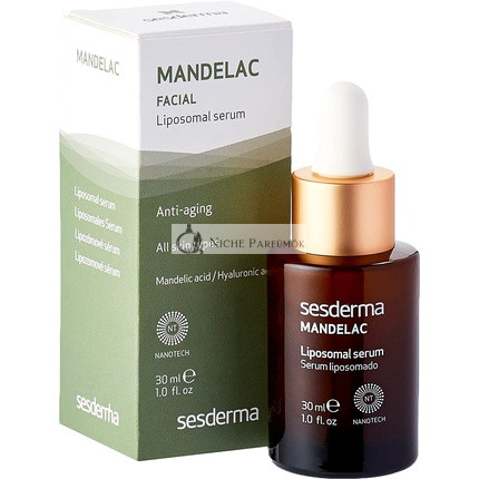Sesderma Mandelac Liposomales Serum mit Mandelsäure für Empfindliche und Akneanfällige Haut mit Hyaluronsäure für Reife Haut
