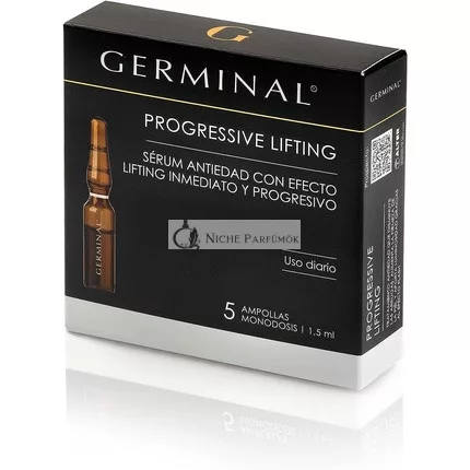 Germinal Sofortwirkung Fortschrittliches Lifting-Gesichtsserum mit Peptiden, Maisprotein und Vitamin C, 5 Blister mit 3ml