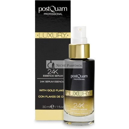 Postquam Luxury Gold 24K Serum mit Feuchtigkeitsspendendem und Tensor-Effekt sowie Hyaluronsäure für alle Hauttypen, 30ml