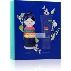   Benetton Sisterland Kék Neroli Ajándékcsomag Nőknek EDT 80ml + Testápoló 75ml - Hosszan Tartó - Fiatalos, Modern és Friss Illat - Borostyán, Gyümölcs és Levendula Jegyek - Ideális Napi Használatra
