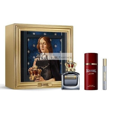 JPG Scandal Pour Homme Geschenkset 100ml EDT Spray + 10ml EDT Spray + 150ml Deo Spray