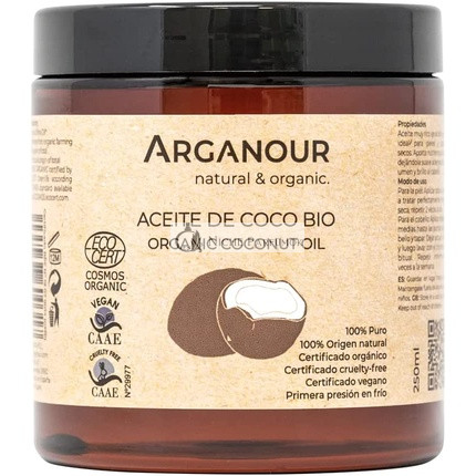 Arganour Kokosöl 100% Rein Körperbehandlung, 250ml