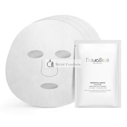 Natura Bissé Essential Shock Intense Sofort-Lifting Maske - Straffende Gesichtsmaske für Alle Hauttypen, 4 Stück