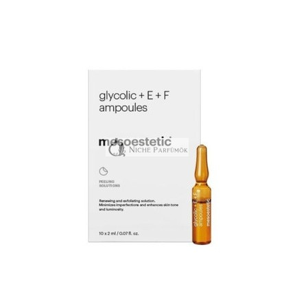 MESOESTETIC Glykolikus E F Ampullák Hámlasztó Kezelés, 10x2ml