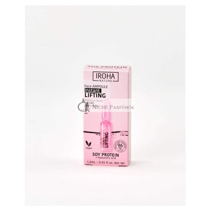 Iroha Nature Ampoule Sofortige Lifting- und Anti-Müdigkeitsbehandlung mit Sojaprotein und Hyaluronsäure