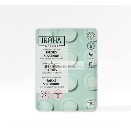 Iroha Nature SOS Pattanás Elleni Tapaszok Szalicilsavval, Teafa és Centella Asiatica