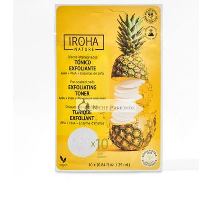 Iroha Unisex Hámlasztó Toner Előre Áztatott Párnák 10 Db