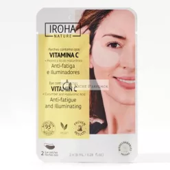   IROHA NATURE Augenfeuchtigkeits-Anti-Aging-Patches mit Vitamin C, Gurke und Hyaluronsäure