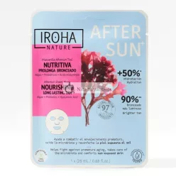   Iroha Nature Aftersun Gesichtsmaske mit Algen, Probiotika und Hyaluronsäure - Nährt und verlängert die Bräune - Hydratisierte, gestärkte und hellere Haut - Anti-Aging-Effekt